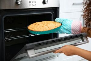 cornbread in oven